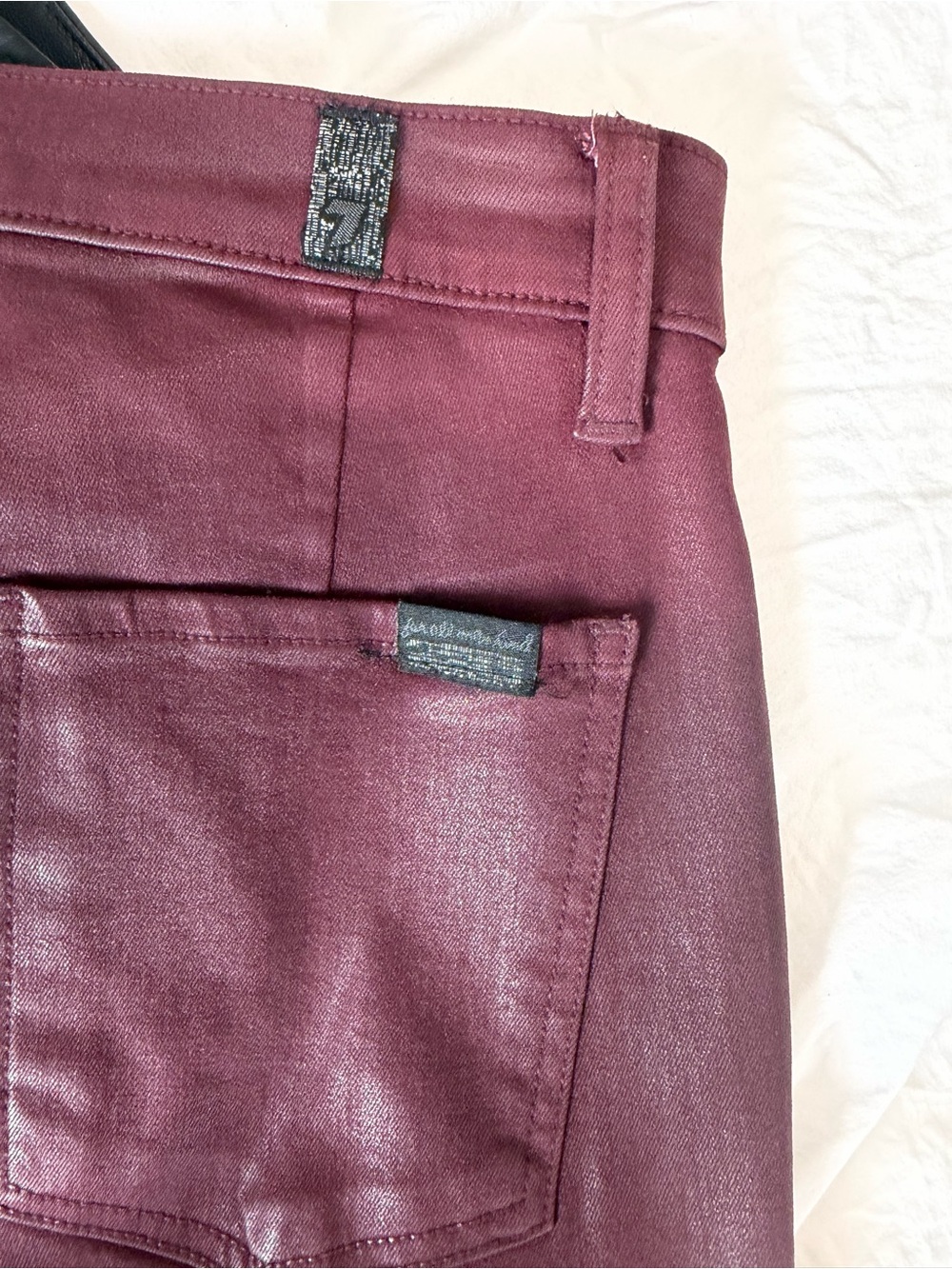 7 For All Mankind Women's Burgundy Jeans